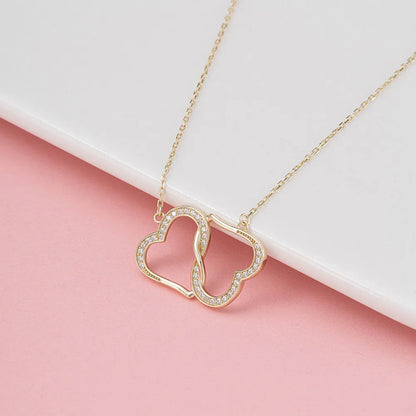 Simple Style Classic Style Korean Style Heart Shape Sterling Silver Polishing Plating Inlay Zircon 14k Gold Plated White Gold Plated Silver Plated Pendant Necklace