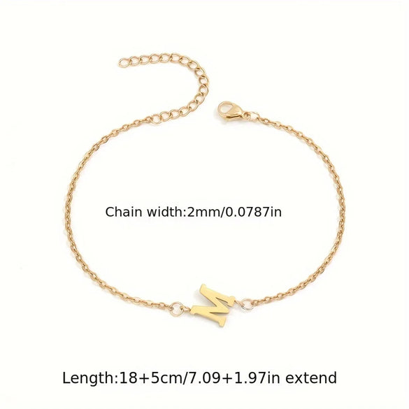 Simple Style Classic Style Letter 201 Stainless Steel 304 Stainless Steel Bracelets In Bulk