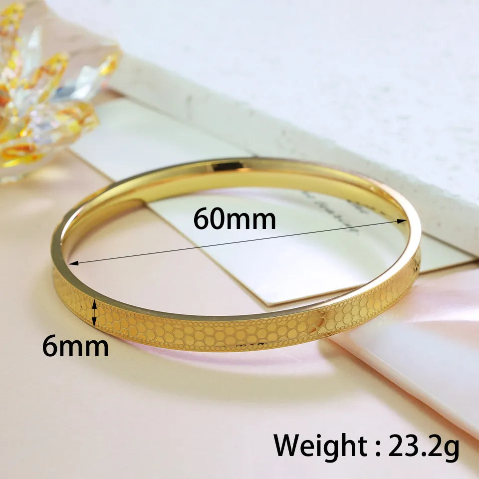 Simple Style Classic Style Letter 304 Stainless Steel Bangle In Bulk