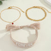Simple Style Classic Style Letter 304 Stainless Steel Cloth Bracelets In Bulk