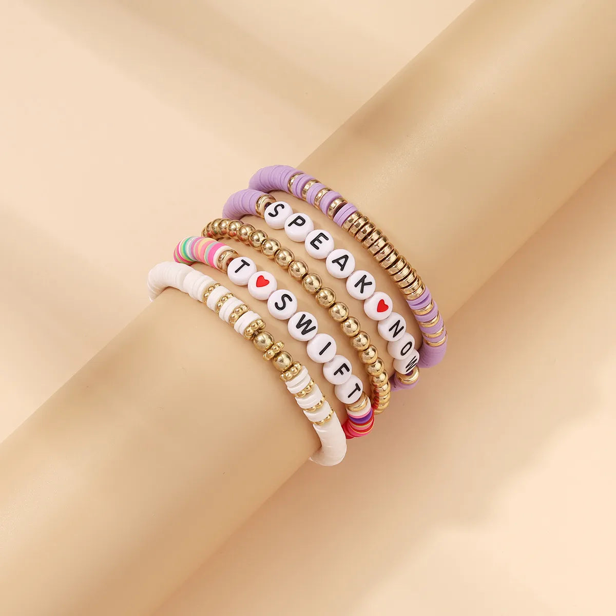 Simple Style Classic Style Letter Alloy Soft Clay Wholesale Bracelets