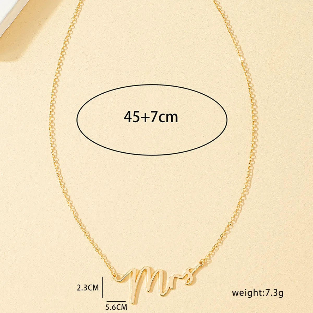 Simple Style Classic Style Letter Alloy Plating Women's Pendant Necklace