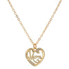 Simple Style Classic Style Letter Heart Shape Zircon Alloy Wholesale Pendant Necklace