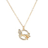 Simple Style Classic Style Letter Heart Shape Zircon Alloy Wholesale Pendant Necklace