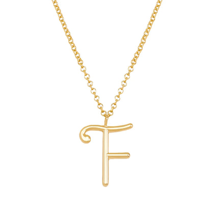 Simple Style Classic Style Letter Imitation Pearl Alloy Irregular Women'S Pendant Necklace