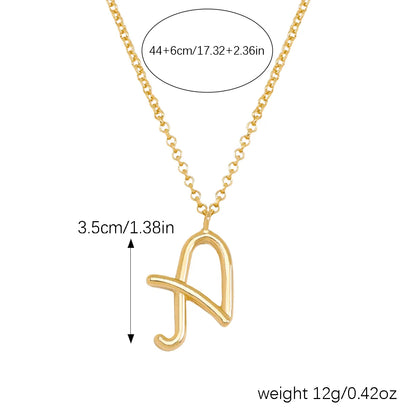 Simple Style Classic Style Letter Imitation Pearl Alloy Irregular Women'S Pendant Necklace