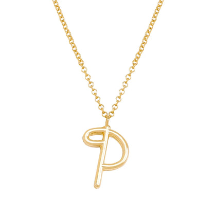 Simple Style Classic Style Letter Imitation Pearl Alloy Irregular Women'S Pendant Necklace