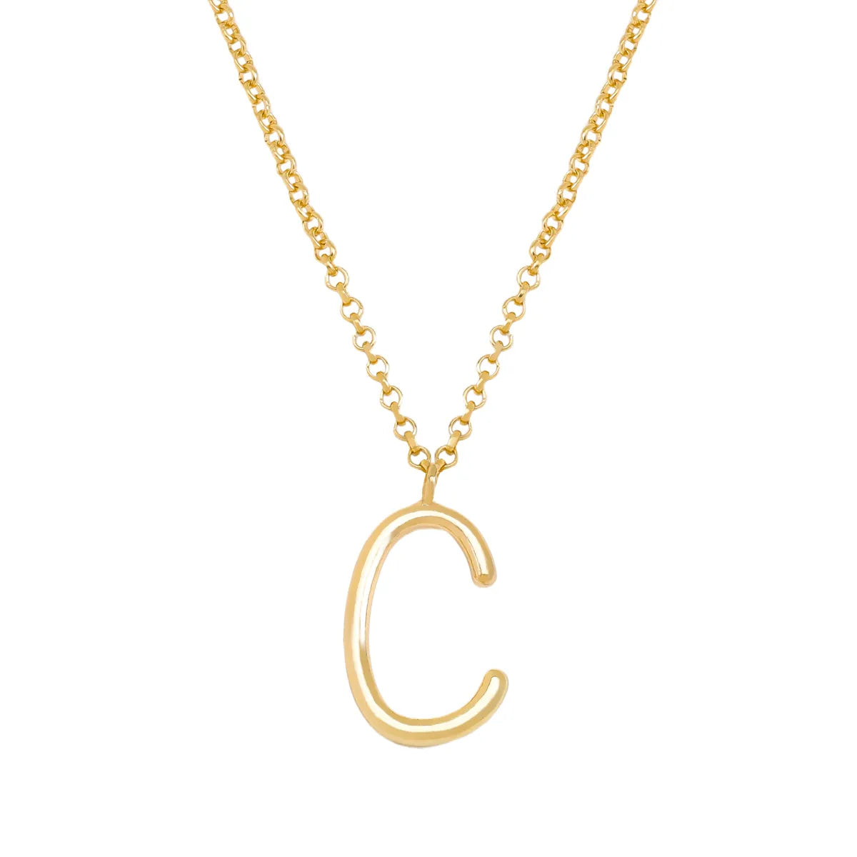 Simple Style Classic Style Letter Imitation Pearl Alloy Irregular Women'S Pendant Necklace