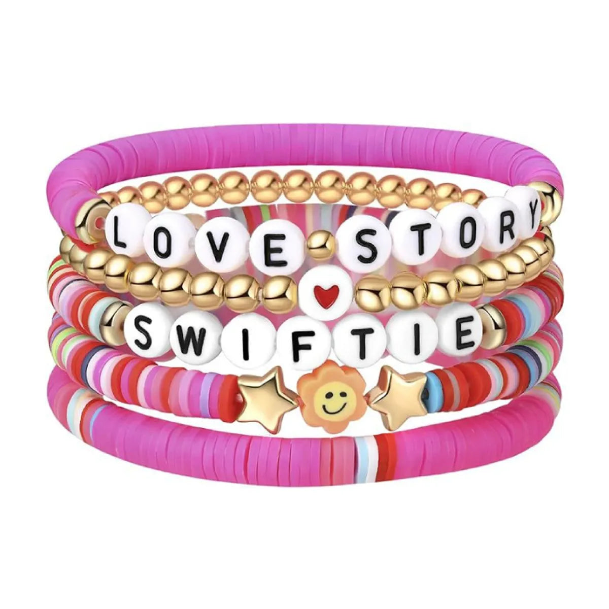 Simple Style Classic Style Letter Soft Clay Wholesale Bracelets