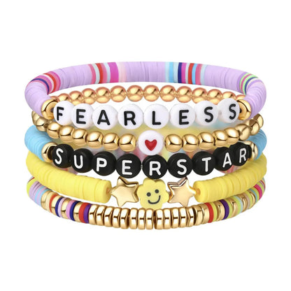 Simple Style Classic Style Letter Soft Clay Wholesale Bracelets