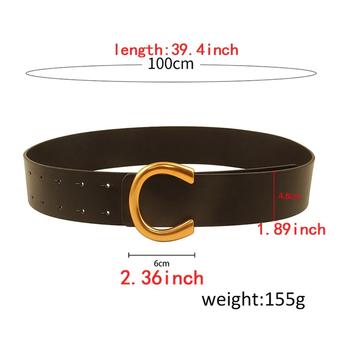 Simple Style Classic Style Letter Solid Color Pu Leather Buckle Women'S Leather Belts