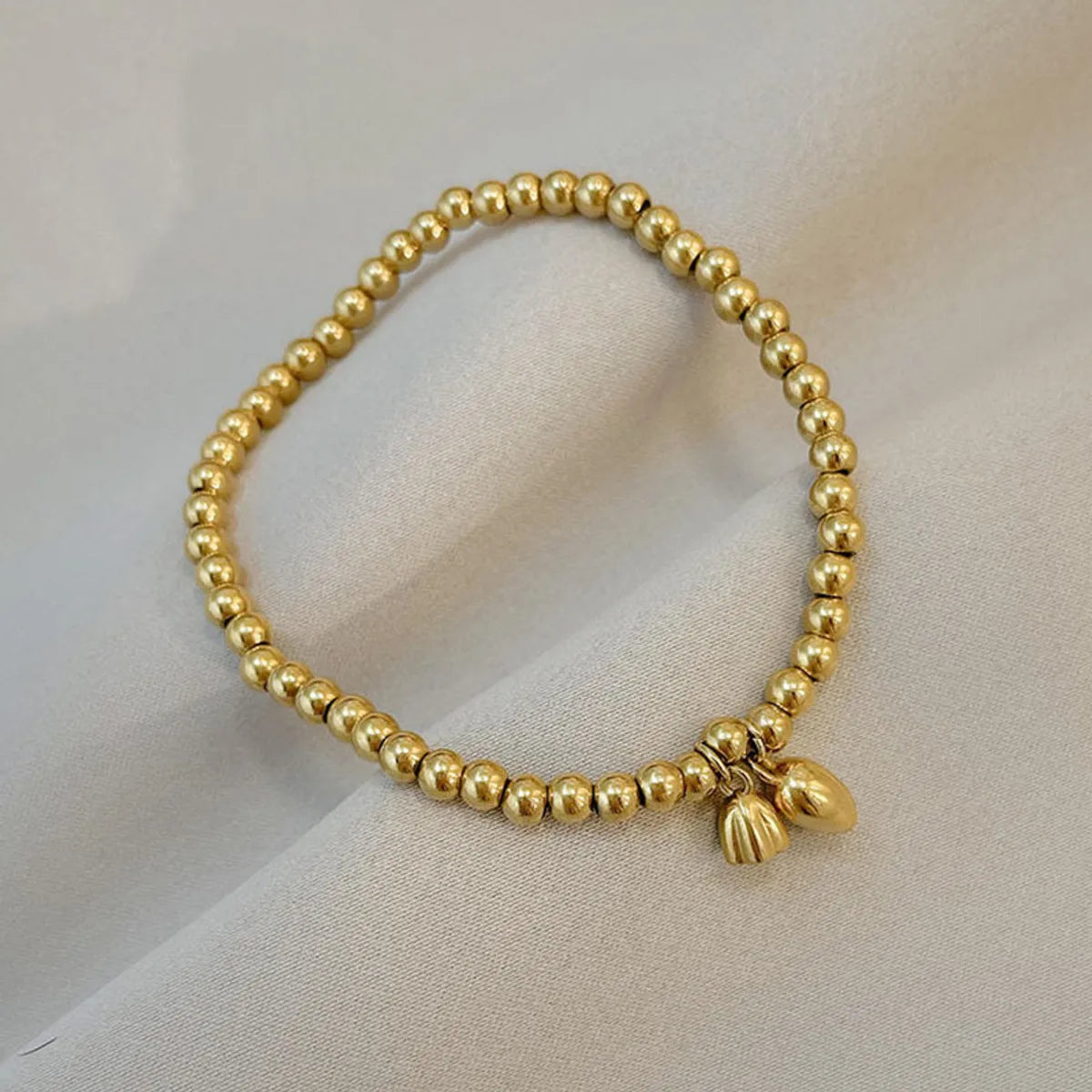 Simple Style Classic Style Lotus Seedpod Titanium Steel Plating 18k Gold Plated Bracelets