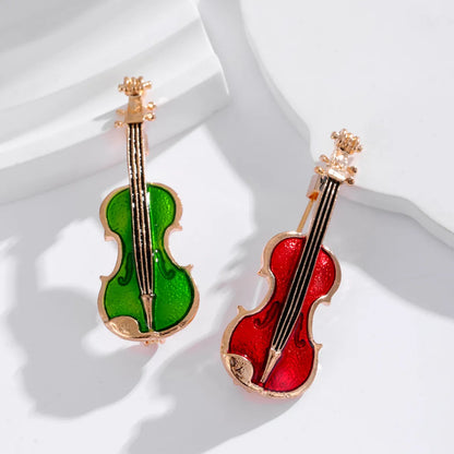 Simple Style Classic Style Musical Instrument Animal Flower Alloy Inlay Rhinestones Women'S Brooches