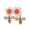 Simple Style Classic Style Musical Instrument Animal Flower Alloy Inlay Rhinestones Women'S Brooches