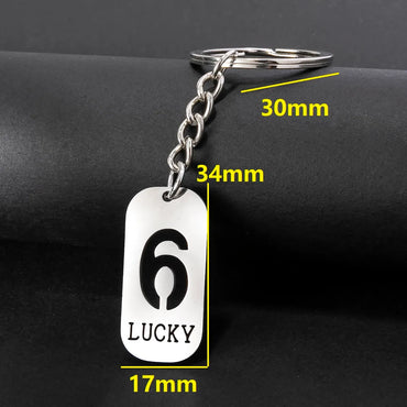 Simple Style Classic Style Number 201 Stainless Steel Polishing Bag Pendant Keychain