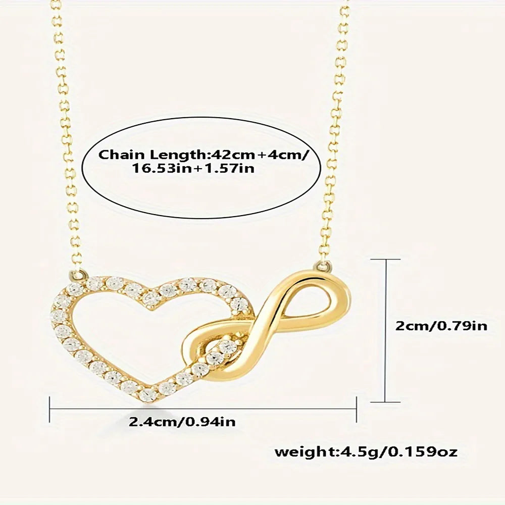 Simple Style Classic Style Number Heart Shape Alloy Plating Inlay Rhinestones K Gold Plated Women'S Pendant Necklace