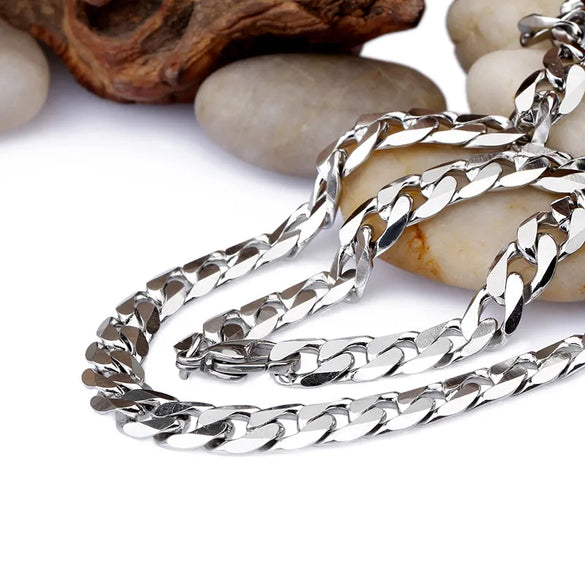 Simple Style Classic Style Rhombus Titanium Steel Men'S Necklace