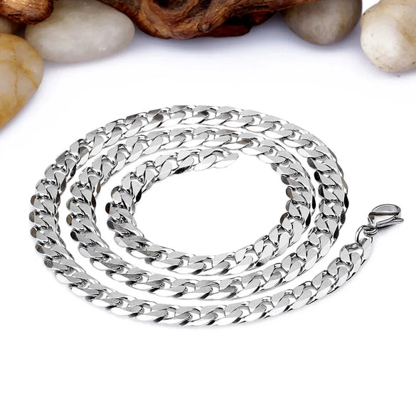 Simple Style Classic Style Rhombus Titanium Steel Men'S Necklace