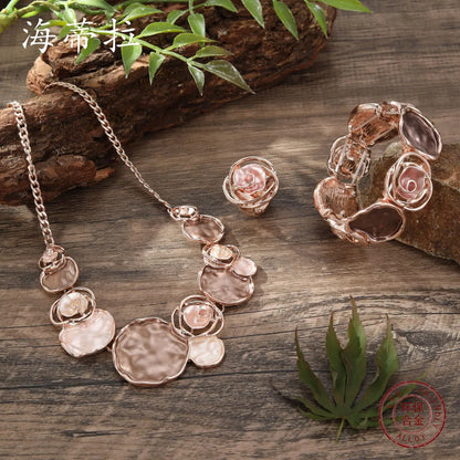 Simple Style Classic Style Rose Alloy Women'S Jewelry Set