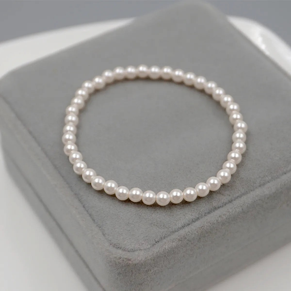 Wholesale Jewelry Simple Style Classic Style Round 304 Stainless Steel Imitation Pearl Titanium Steel Beaded Bracelets