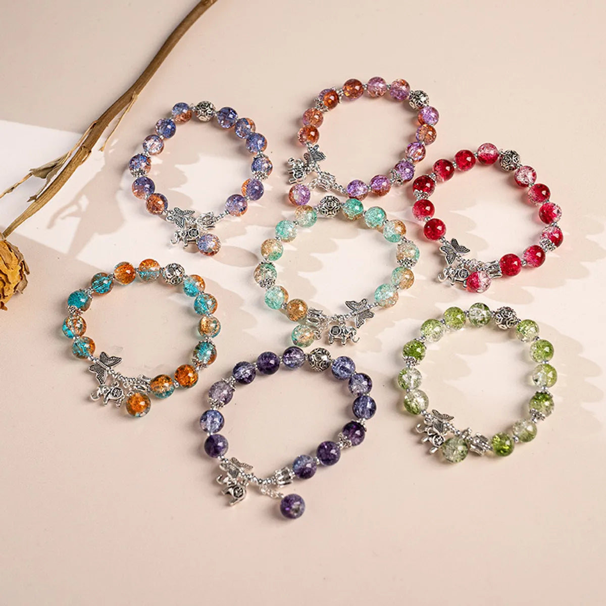 Simple Style Classic Style Round Artificial Crystal Wholesale Bracelets