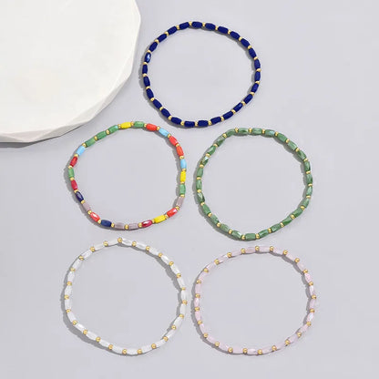 Simple Style Classic Style Round Artificial Crystal Wholesale Bracelets