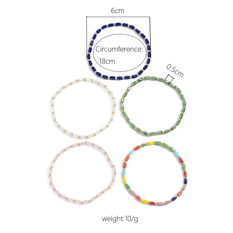 Simple Style Classic Style Round Artificial Crystal Wholesale Bracelets