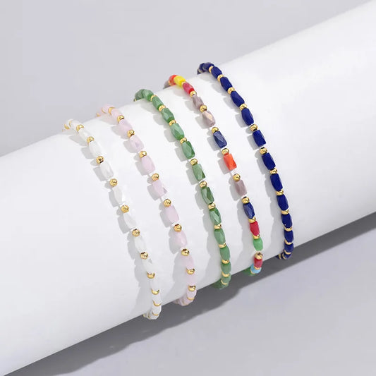 Simple Style Classic Style Round Artificial Crystal Wholesale Bracelets