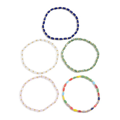 Simple Style Classic Style Round Artificial Crystal Wholesale Bracelets