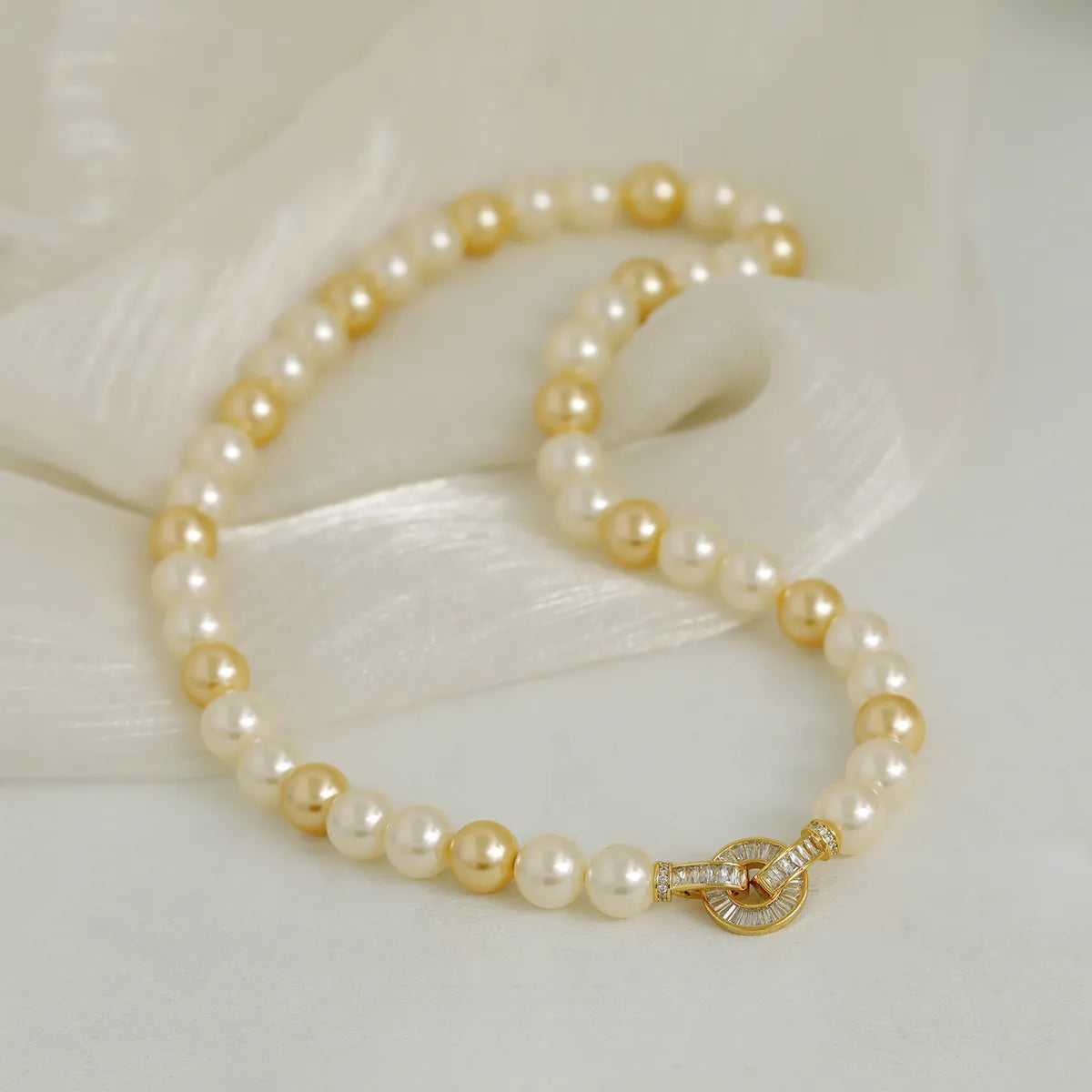 Simple Style Classic Style Round Ball Artificial Pearl Copper Women's Necklace