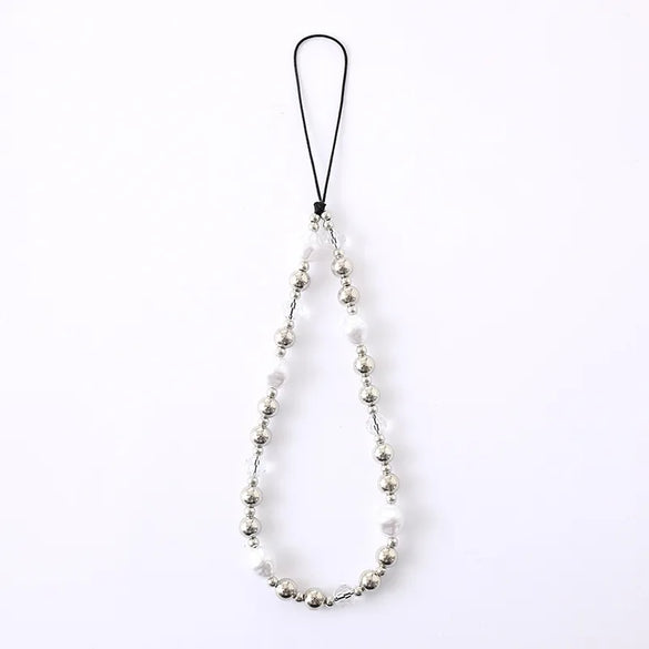 Simple Style Classic Style Round Beaded Beaded Keychain