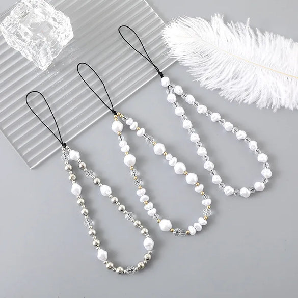 Simple Style Classic Style Round Beaded Beaded Keychain