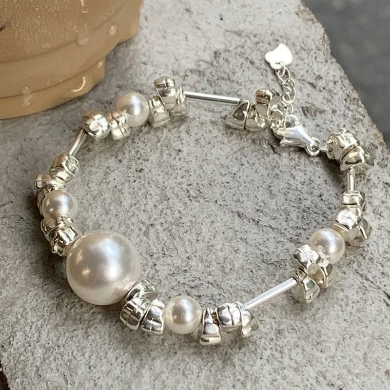 Simple Style Classic Style Round Brass Beaded Bracelets