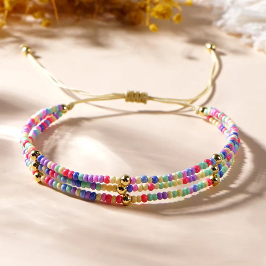 Simple Style Classic Style Round Glass Glass Wholesale Bracelets