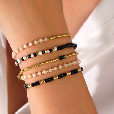 Simple Style Classic Style Round Glass Wholesale Bracelets