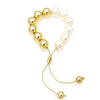 Simple Style Classic Style Round Imitation Pearl Brass Wholesale Bracelets