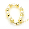 Simple Style Classic Style Round Imitation Pearl Brass Wholesale Bracelets