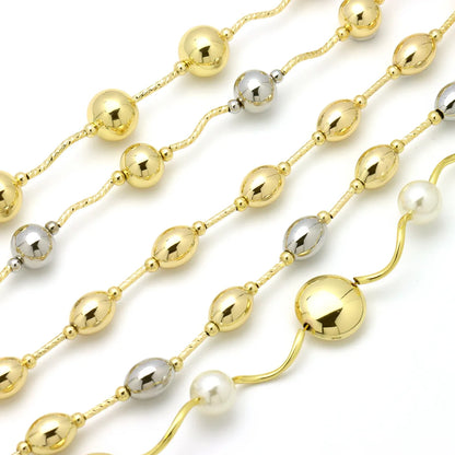 Simple Style Classic Style Round Imitation Pearl Copper Wholesale Necklace