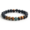 Simple Style Classic Style Round Natural Stone Beaded Handmade Men'S Bracelets