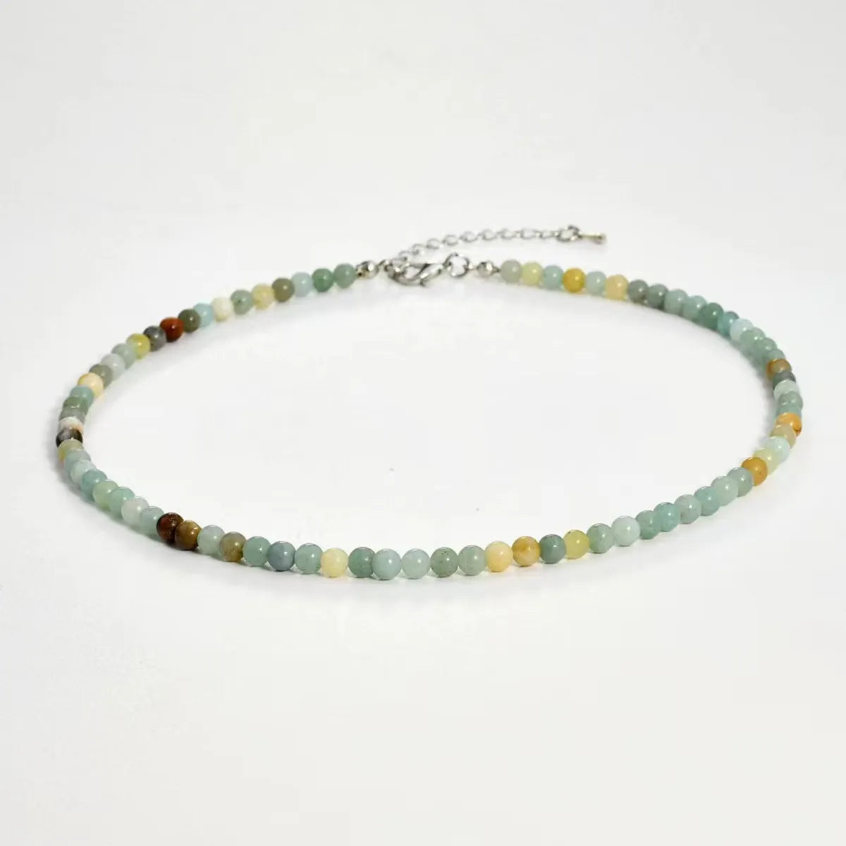 Simple Style Classic Style Round Natural Stone Necklace In Bulk