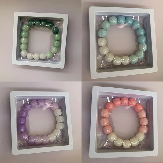 Simple Style Classic Style Round Plastic Beaded Women'S Bracelets