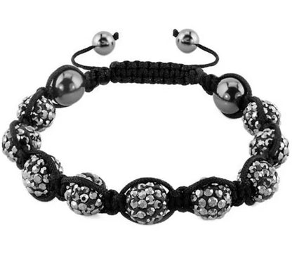 Simple Style Classic Style Round Rhinestones Rope Soft Clay Wholesale Drawstring Bracelets