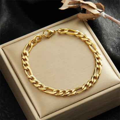 Simple Style Classic Style Round Square Stainless Steel Plating 18k Gold Plated Bracelets