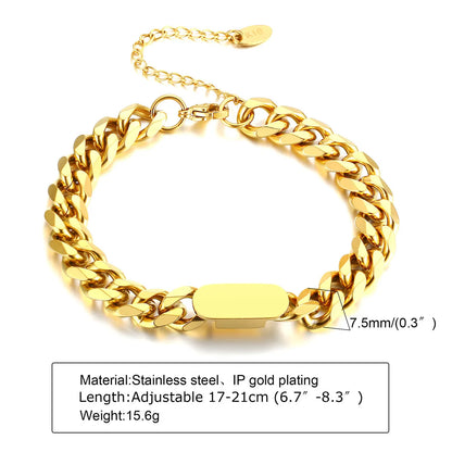 Simple Style Classic Style Solid Color 201 Stainless Steel Bracelets In Bulk