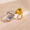 Simple Style Classic Style Solid Color 304 Stainless Steel 14K Gold Plated Open Rings In Bulk