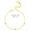 Simple Style Classic Style Solid Color 304 Stainless Steel Gold Plated Zircon Bracelets In Bulk