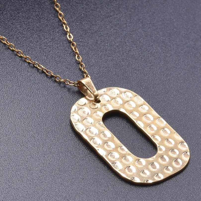 Simple Style Classic Style Solid Color 304 Stainless Steel Plating Women'S Pendant Necklace