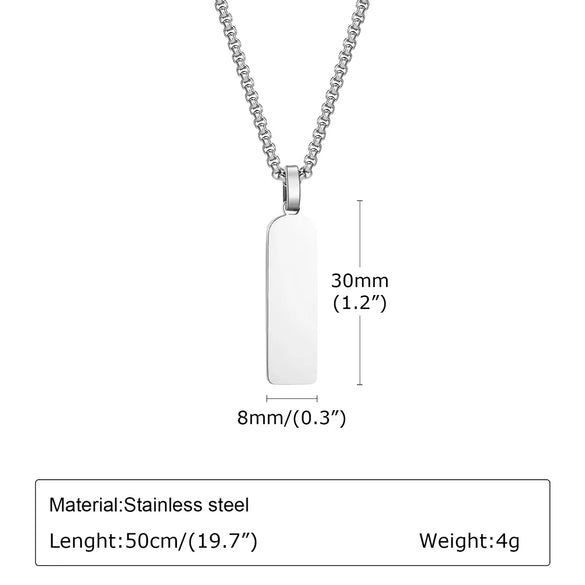 Simple Style Classic Style Solid Color 304 Stainless Steel Polishing 18K Gold Plated Men'S Pendant Necklace