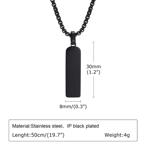 Simple Style Classic Style Solid Color 304 Stainless Steel Polishing 18K Gold Plated Men'S Pendant Necklace