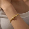 Simple Style Classic Style Solid Color 304 Stainless Steel Wholesale Bangle